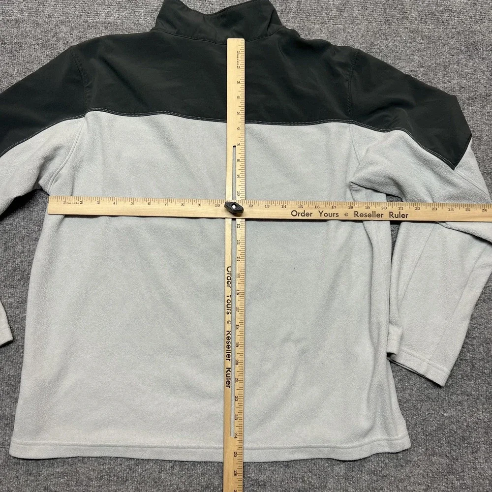 The North Face Jacket Mens L Gray Fleece 1/4 Zip Pullover Windbreaker Outdoor